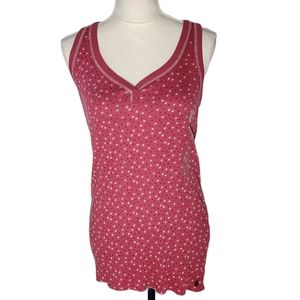 DKNY, Polka-dot Tank Top. Salmon. Size Large